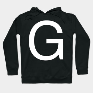 Helvetica G in white Hoodie